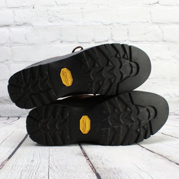 LL Bean Brown Leather Lace Up Vibram Sole Oxford Shoes Size 10 M - Picture 9 of 9